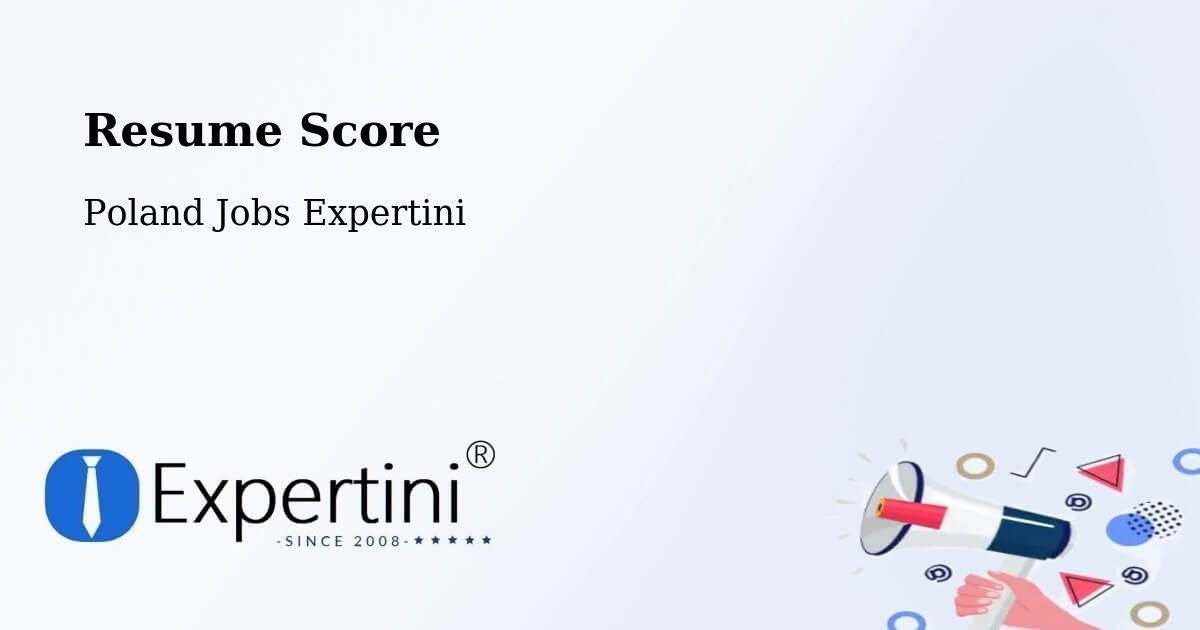 Resume Score & Job Description Match Tool – Tarnów - Poland Jobs Expertini